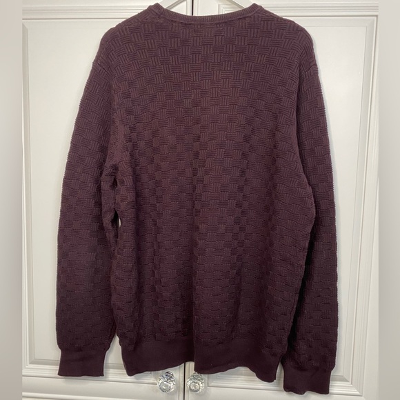 Karl Lagerfeld Men’s Size Large Purple Crew Neck Sweater Shirt Top - Picture 6 of 8